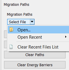Load energy barriers from file button